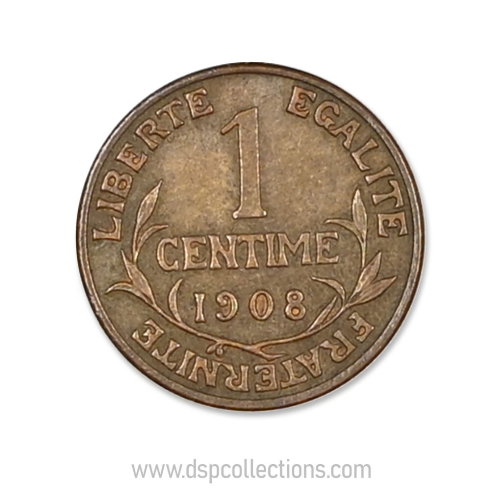 FRANCE, pièce de 1 Centime Daniel Dupuis 1908