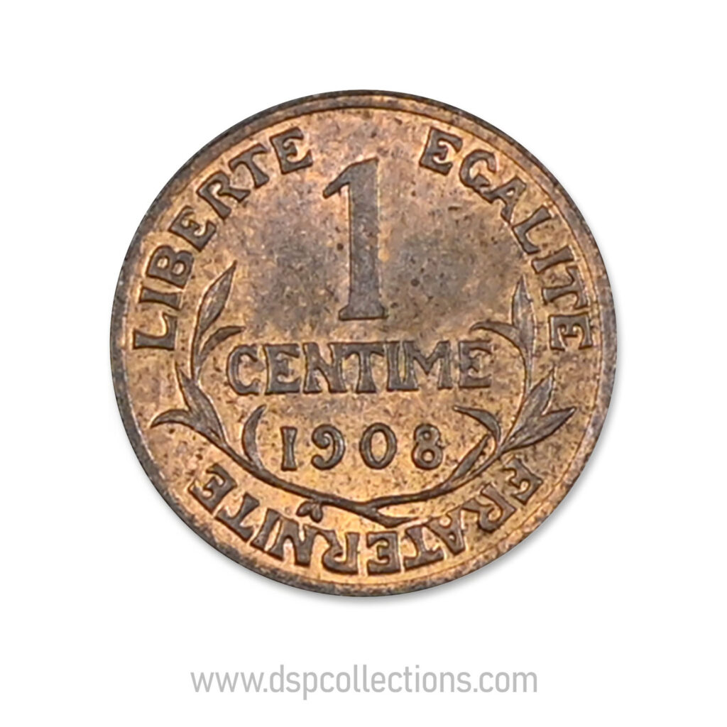 FRANCE, pièce de 1 Centime Daniel Dupuis 1908