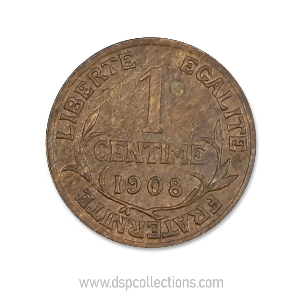 FRANCE, pièce de 1 Centime Daniel Dupuis 1908