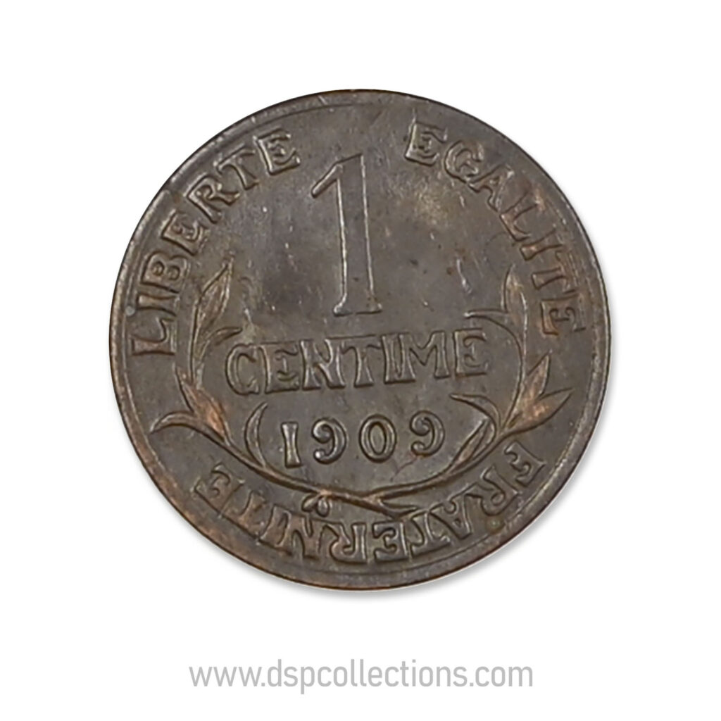 FRANCE, pièce de 1 Centime Daniel Dupuis 1909