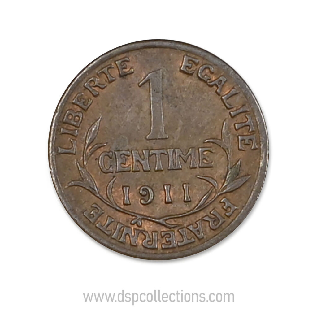 FRANCE, pièce de 1 Centime Daniel Dupuis 1911