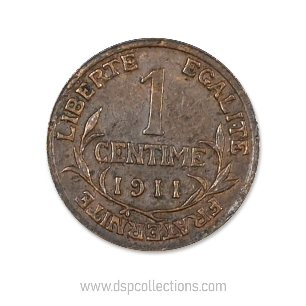 FRANCE, pièce de 1 Centime Daniel Dupuis 1911