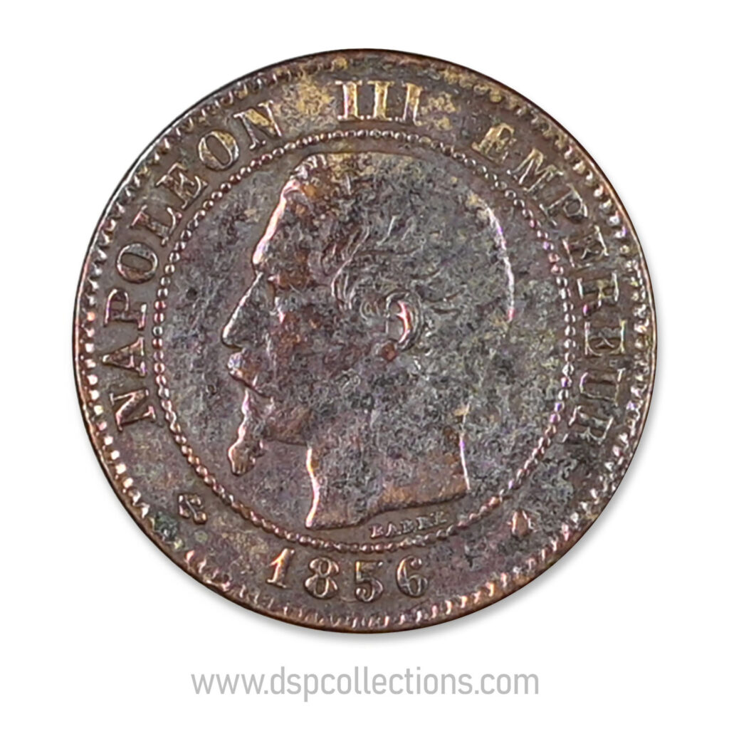 FRANCE, pièce de 2 Centimes Napoléon III, 1856 K / Bordeaux