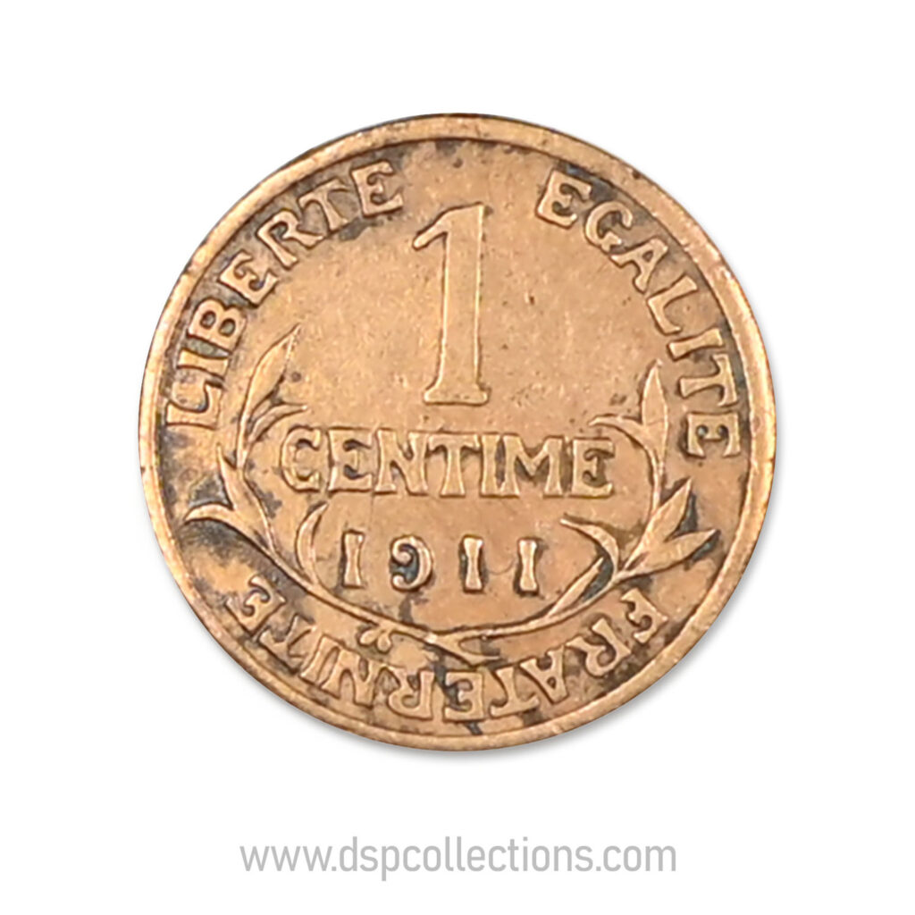 FRANCE, pièce de 1 Centime Daniel Dupuis 1911