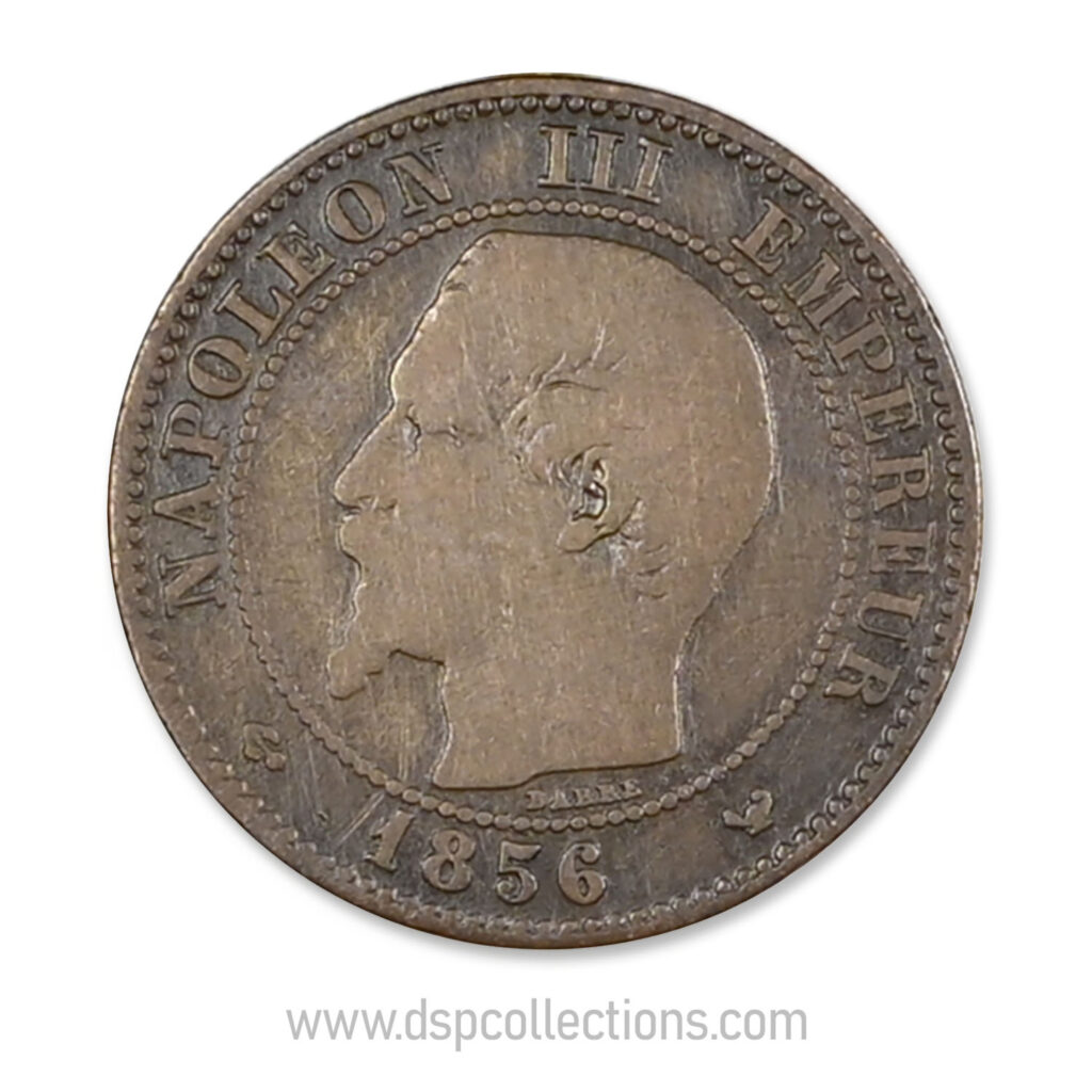 FRANCE, pièce de 2 Centimes Napoléon III, 1856 W / Lille