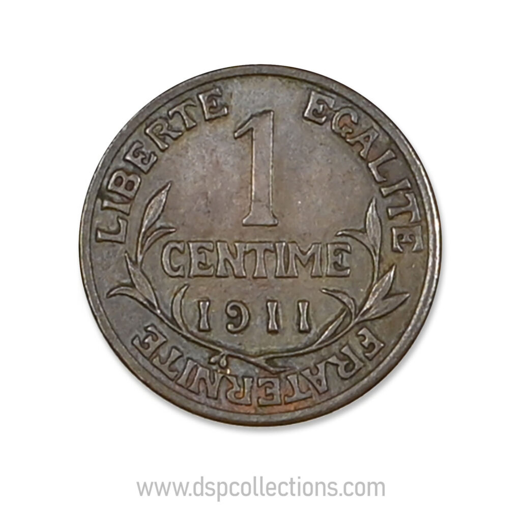 FRANCE, pièce de 1 Centime Daniel Dupuis 1911