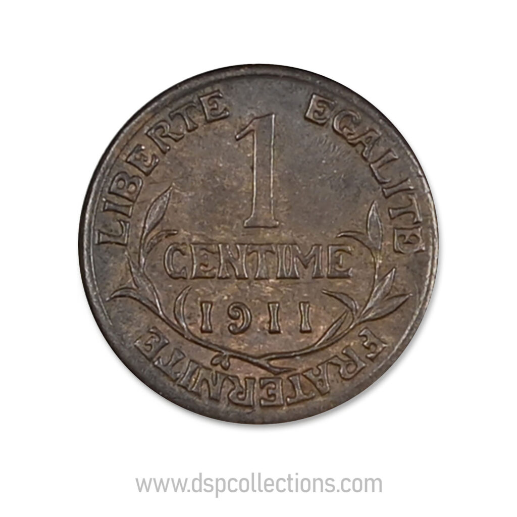 FRANCE, pièce de 1 Centime Daniel Dupuis 1911