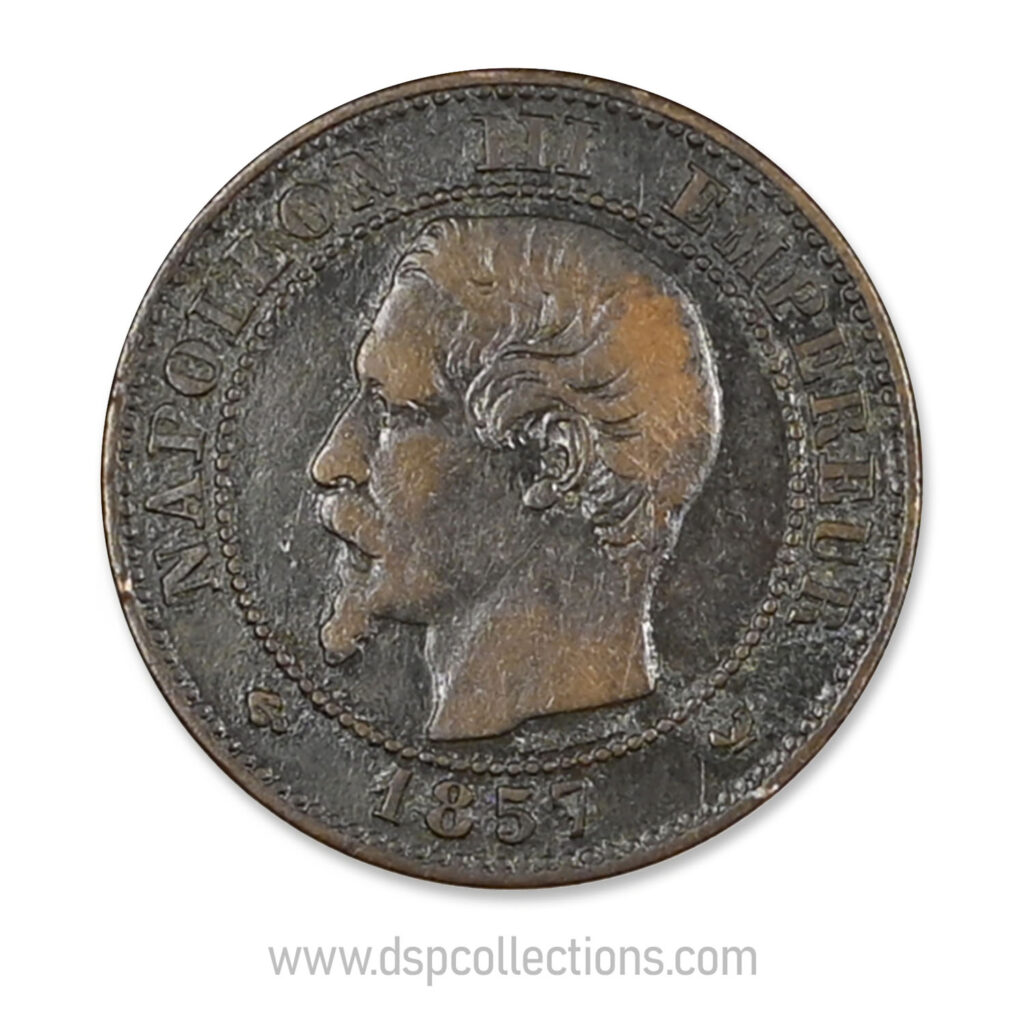 FRANCE, pièce de 2 Centimes Napoléon III, 1857 W / Lille