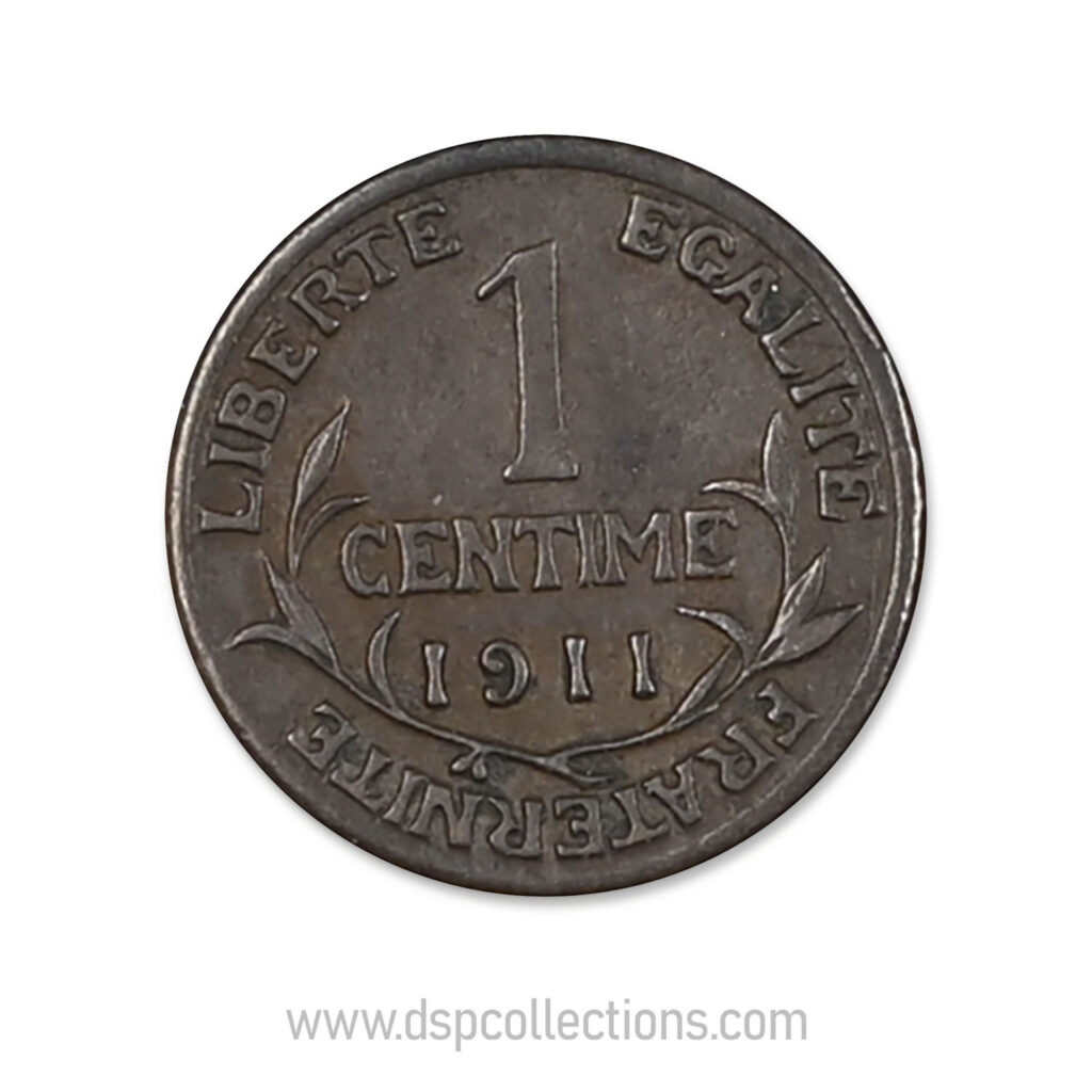 FRANCE, pièce de 1 Centime Daniel Dupuis 1911