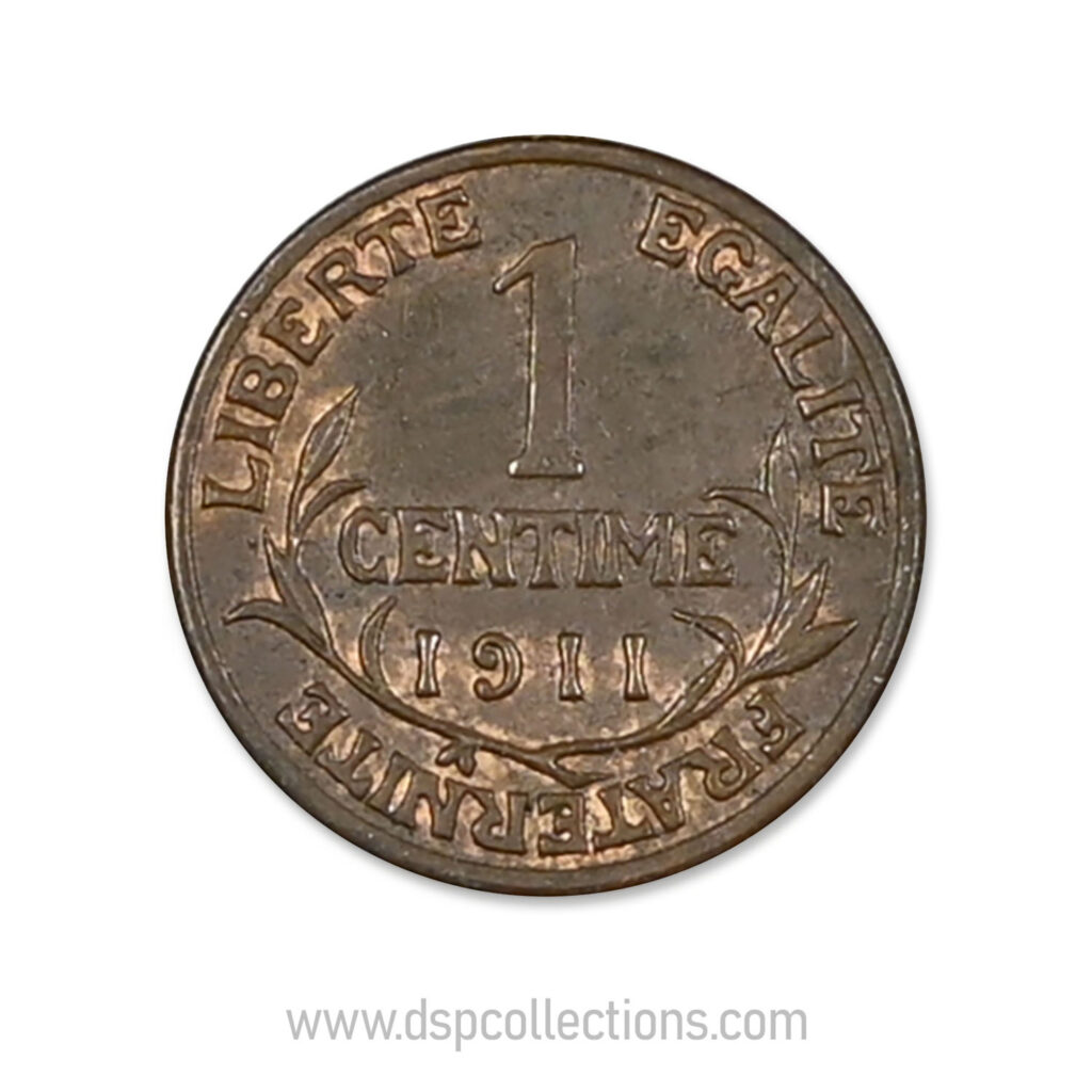 FRANCE, pièce de 1 Centime Daniel Dupuis 1911