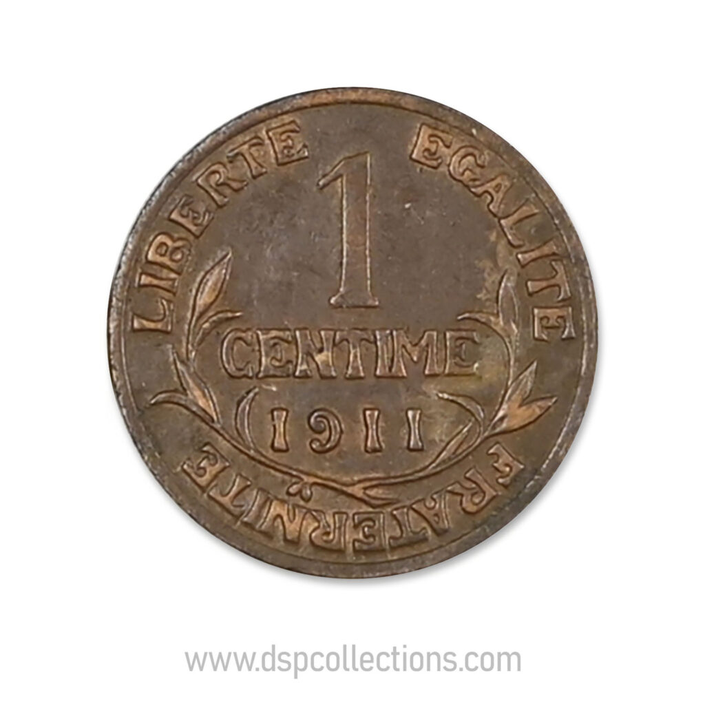 FRANCE, pièce de 1 Centime Daniel Dupuis 1911