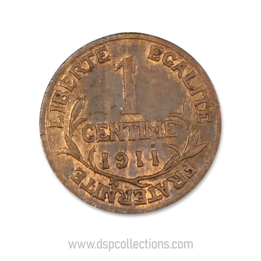 FRANCE, pièce de 1 Centime Daniel Dupuis 1911