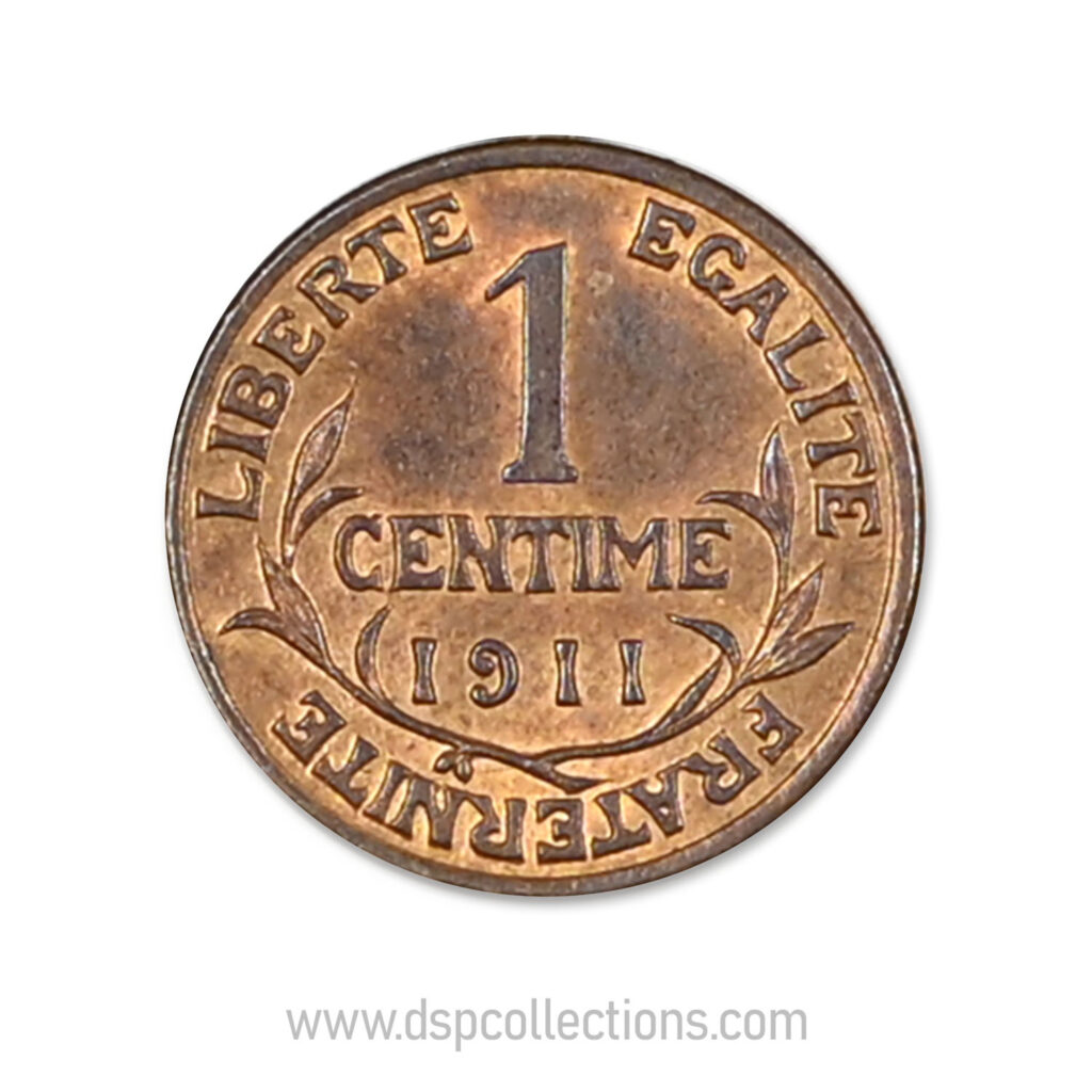 FRANCE, pièce de 1 Centime Daniel Dupuis 1911