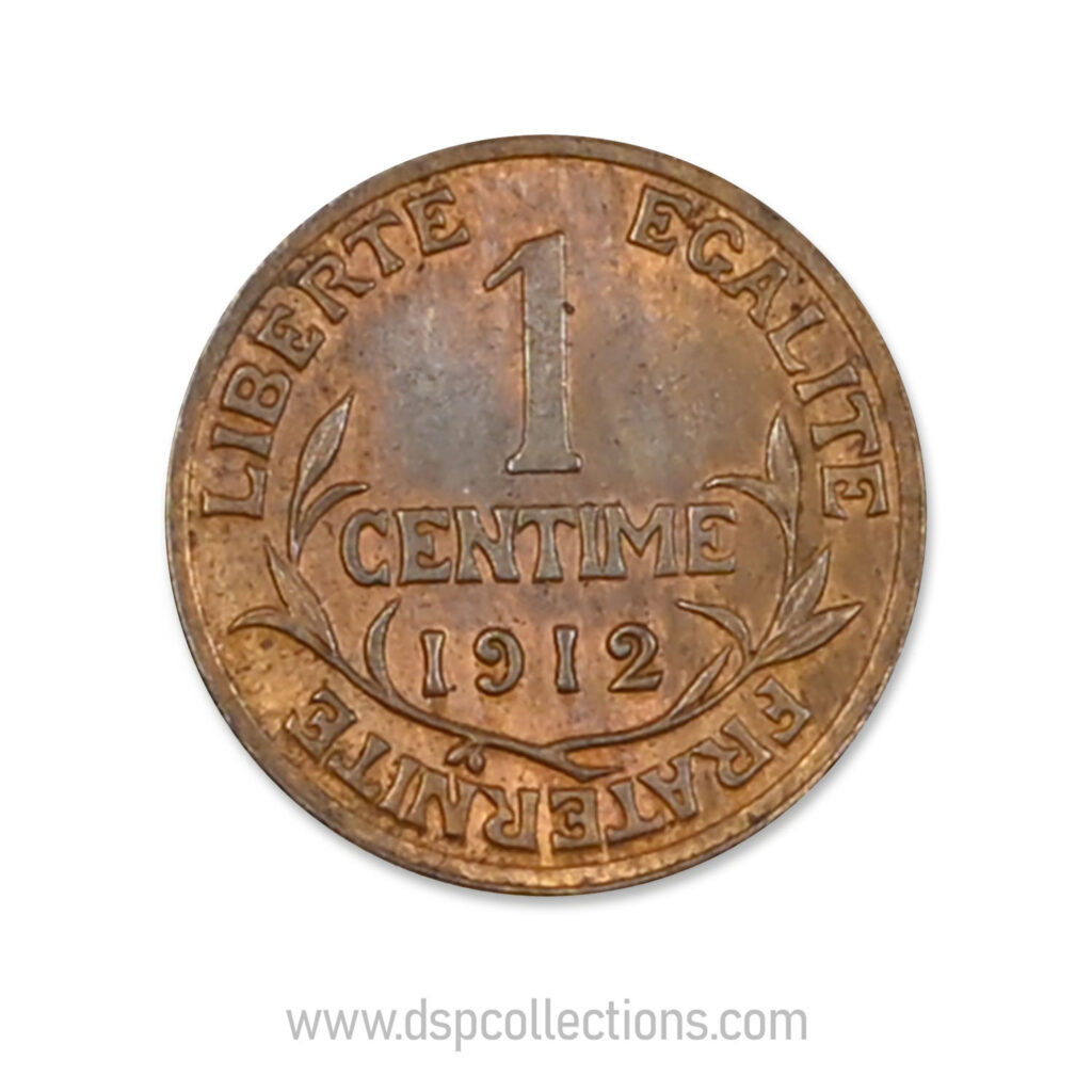 FRANCE, pièce de 1 Centime Daniel Dupuis 1912