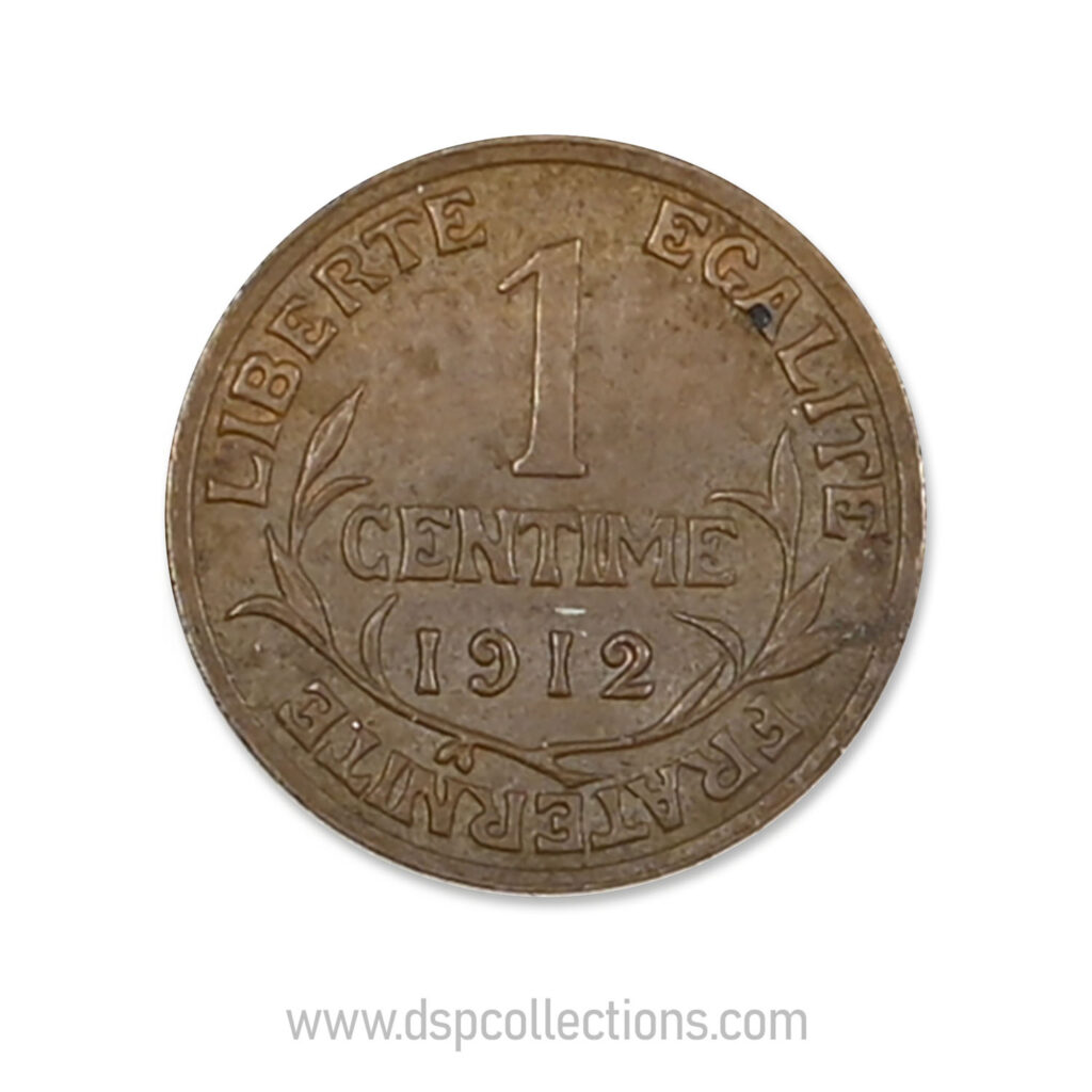 FRANCE, pièce de 1 Centime Daniel Dupuis 1912