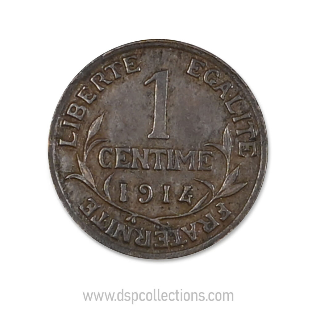 FRANCE, pièce de 1 Centime Daniel Dupuis 1914