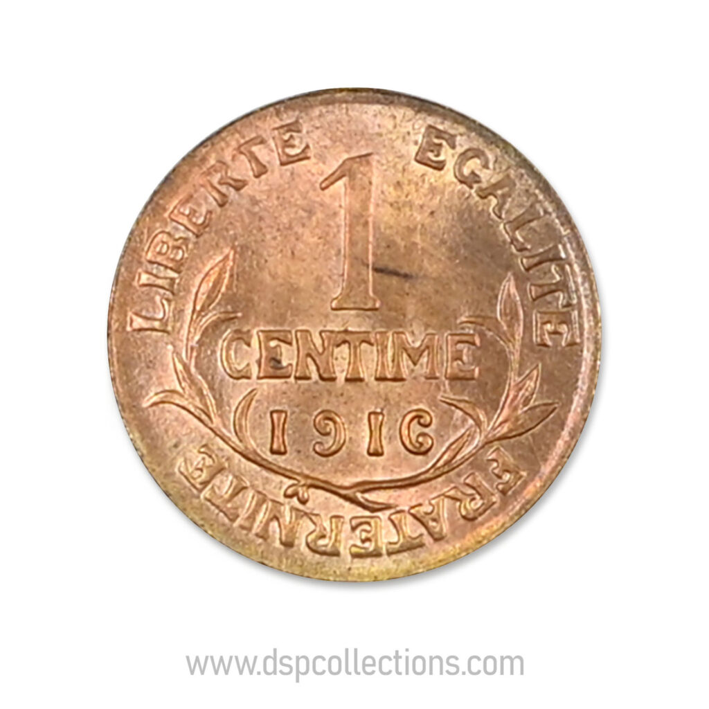 FRANCE, pièce de 1 Centime Daniel Dupuis 1916