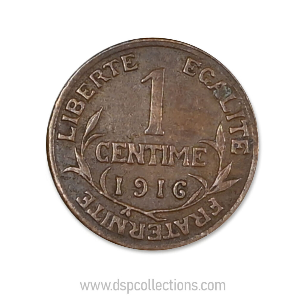 FRANCE, pièce de 1 Centime Daniel Dupuis 1916