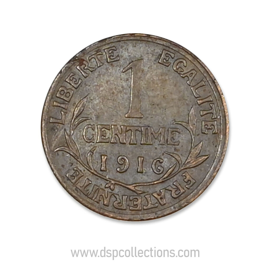 FRANCE, pièce de 1 Centime Daniel Dupuis 1916