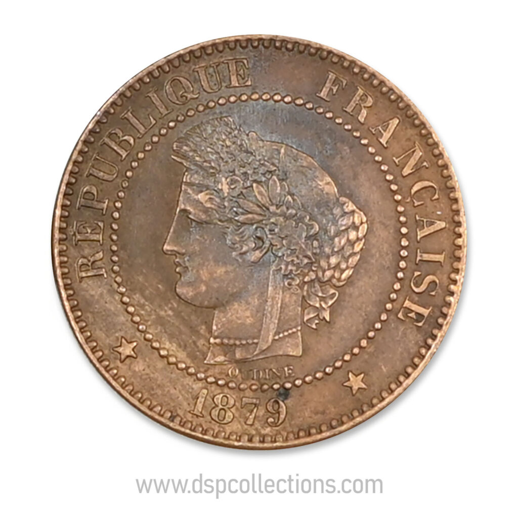 FRANCE, pièce de 2 Centimes Cérès, 1879 A / Paris