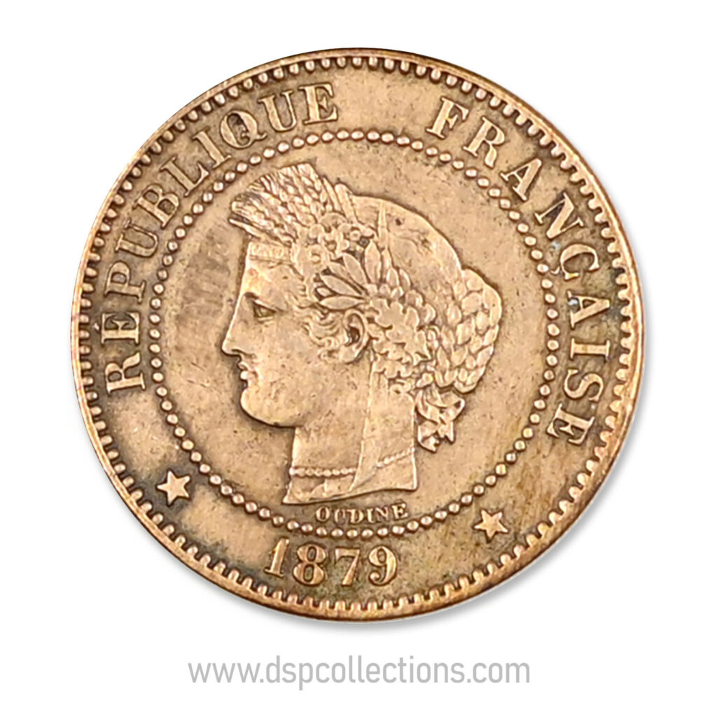 FRANCE, pièce de 2 Centimes Cérès, 1879 A / Paris