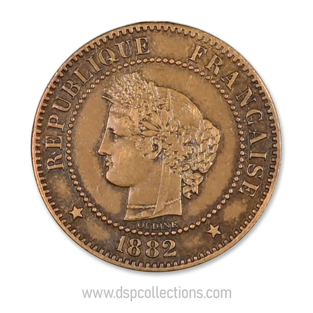 FRANCE, pièce de 2 Centimes Cérès, 1882 A / Paris