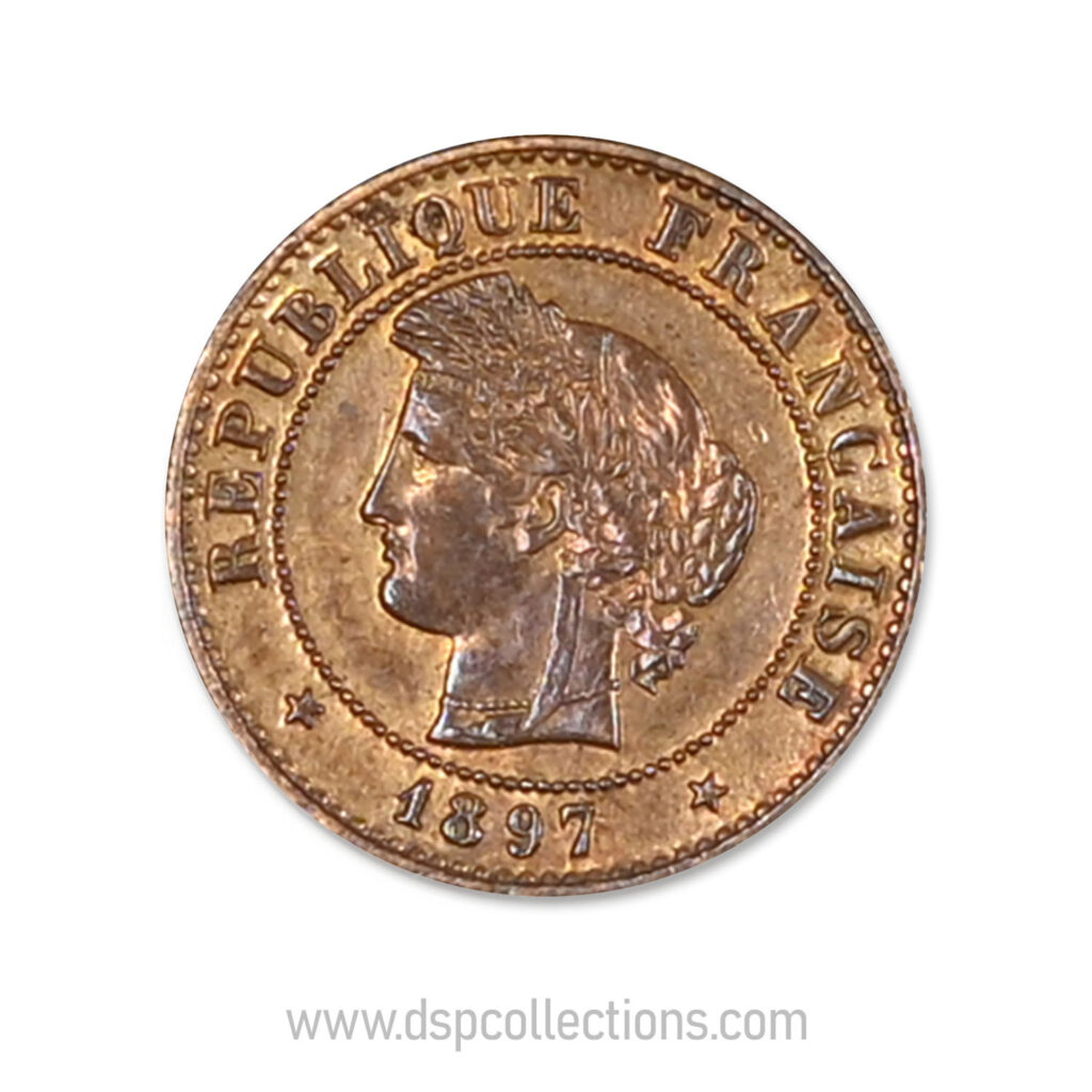 FRANCE, pièce de 1 Centime Cérès, 1897 A / Paris