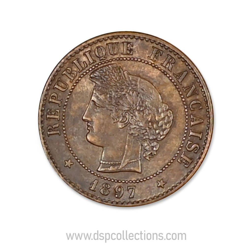 FRANCE, pièce de 1 Centime Cérès, 1897 A / Paris