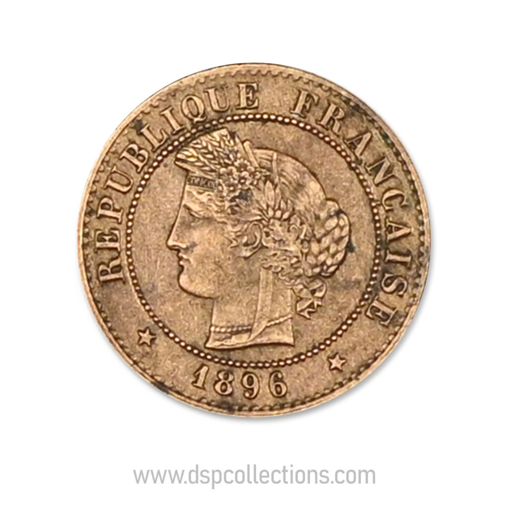 FRANCE, pièce de 1 Centime Cérès, 1896 A / Paris