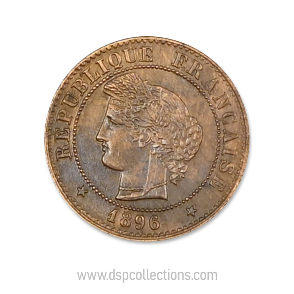 FRANCE, pièce de 1 Centime Cérès, 1896 A / Paris