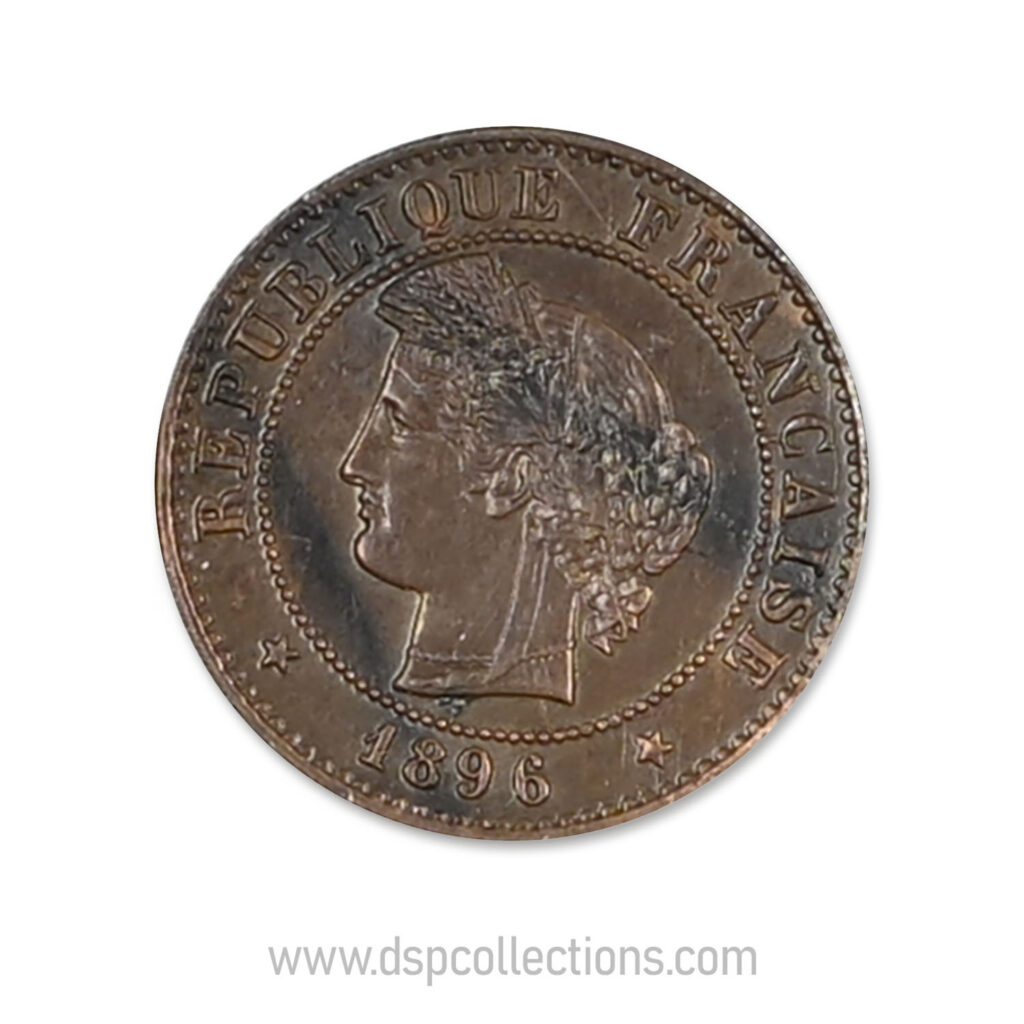 FRANCE, pièce de 1 Centime Cérès, 1896 A / Paris