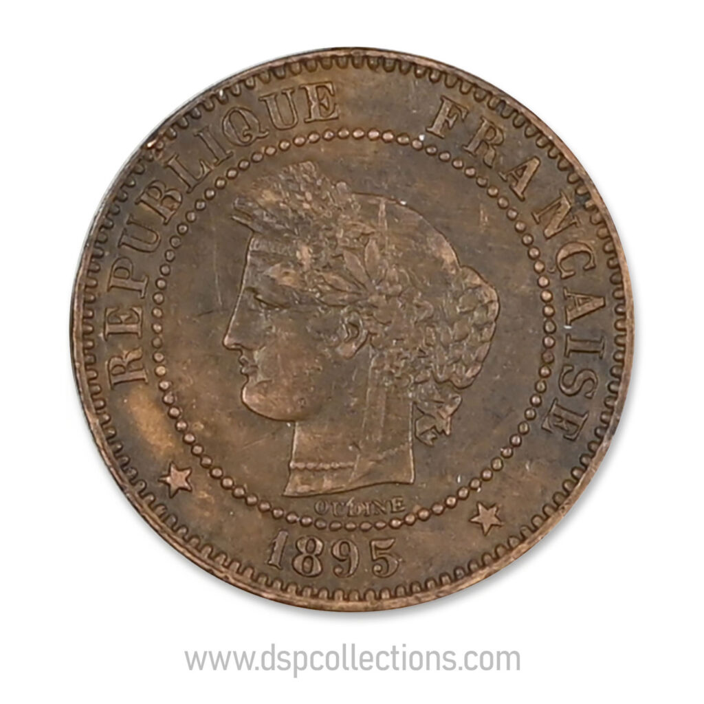 FRANCE, pièce de 2 Centimes Cérès, 1895 A / Paris