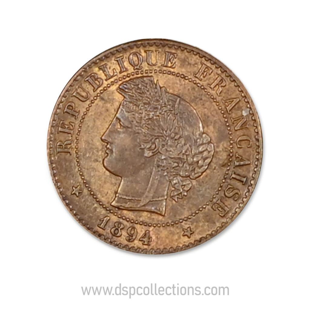 FRANCE, pièce de 1 Centime Cérès, 1894 A / Paris