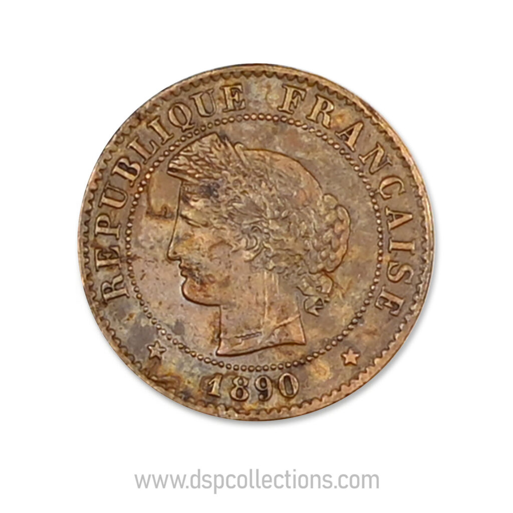 FRANCE, pièce de 1 Centime Cérès, 1890 A / Paris