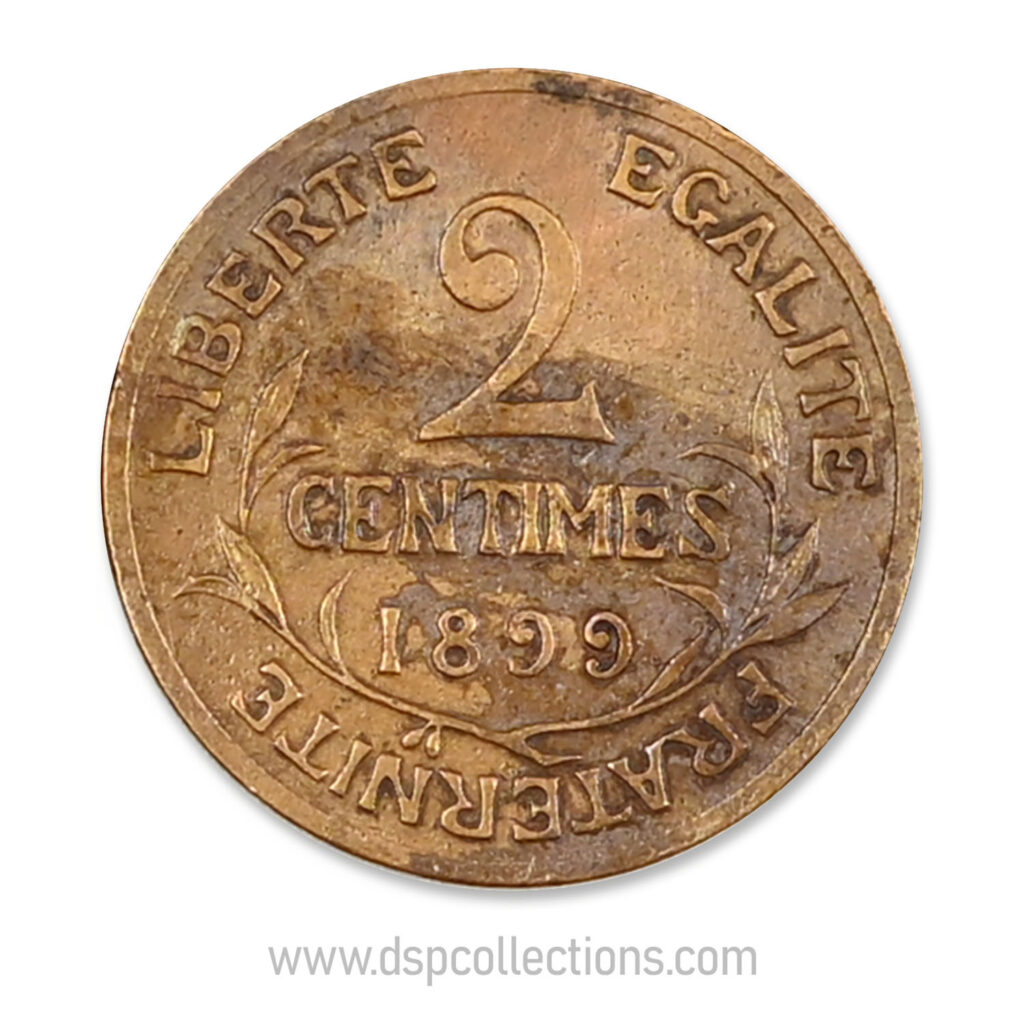 FRANCE, pièce de 2 Centimes Daniel Dupuis 1899