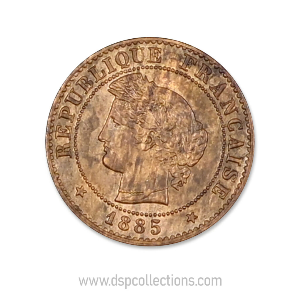 FRANCE, pièce de 1 Centime Cérès, 1885 A / Paris