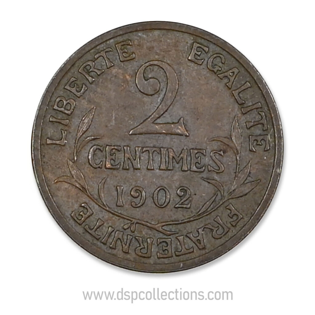 FRANCE, pièce de 2 Centimes Daniel Dupuis 1902