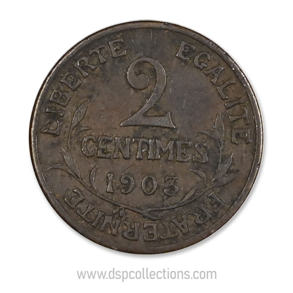 FRANCE, pièce de 2 Centimes Daniel Dupuis 1903