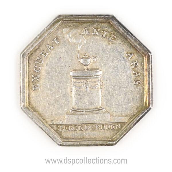 Jeton octogonal Clergé de Rouen 1778 en argent La Rochefoucauld – Image 2