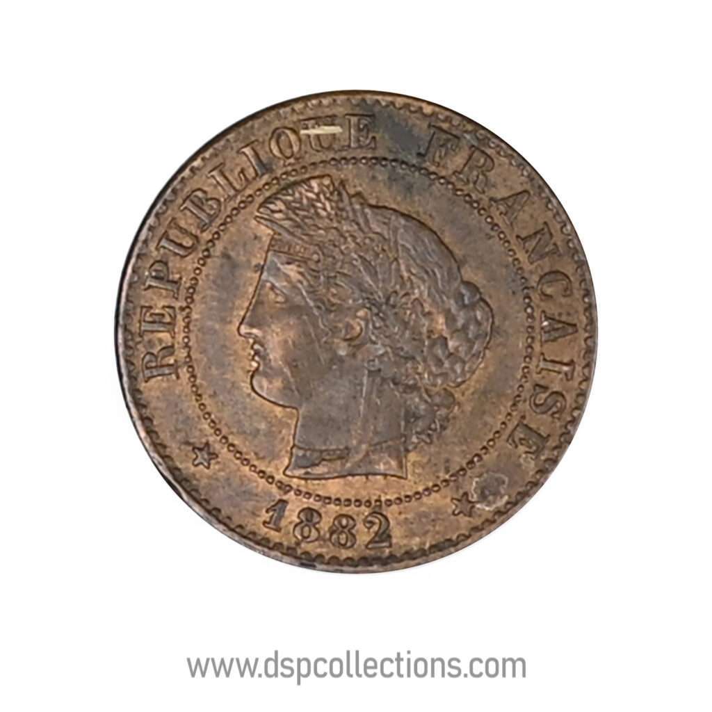 FRANCE, pièce de 1 Centime Cérès, 1882 A / Paris