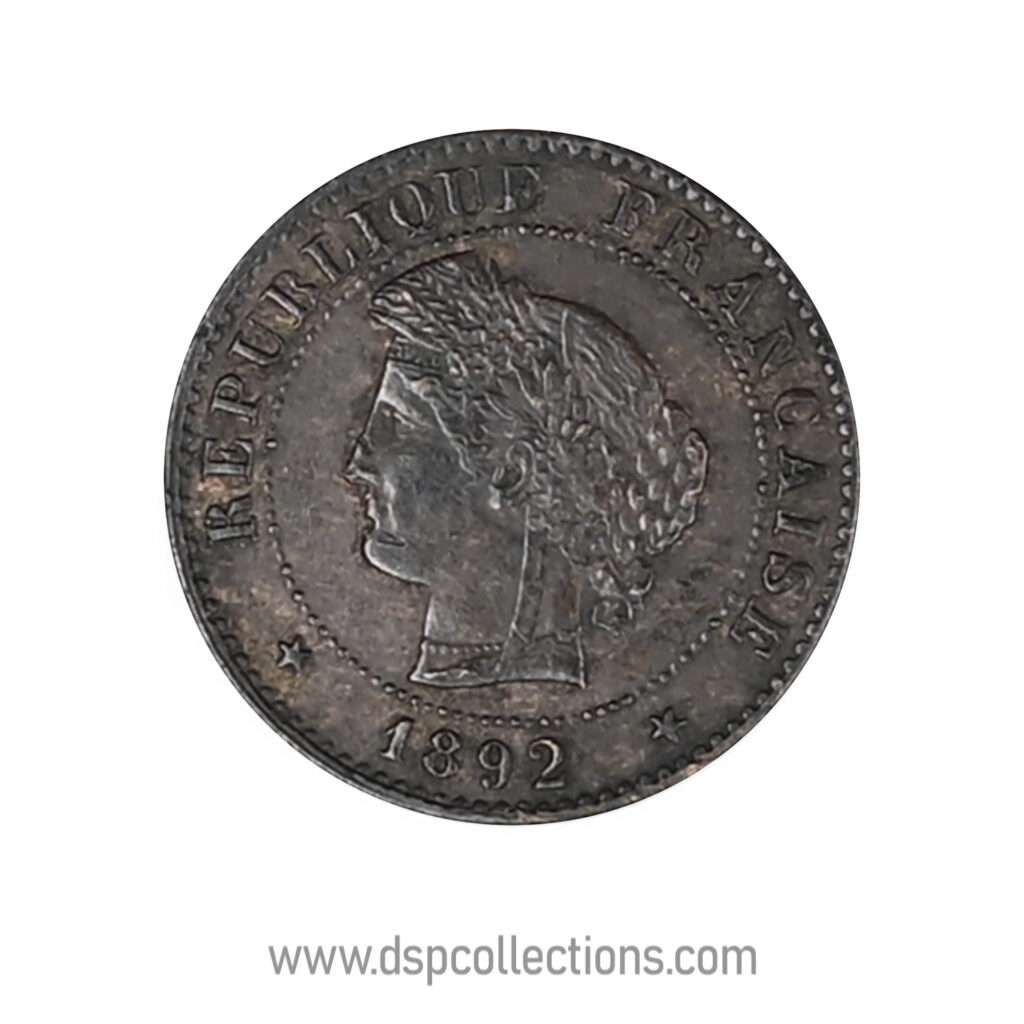 FRANCE, pièce de 1 Centime Cérès, 1892 A / Paris