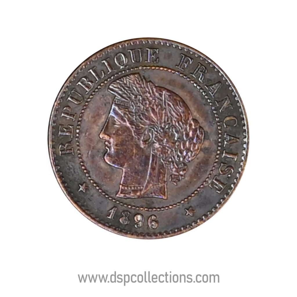 FRANCE, pièce de 1 Centime Cérès, 1896 A / Paris