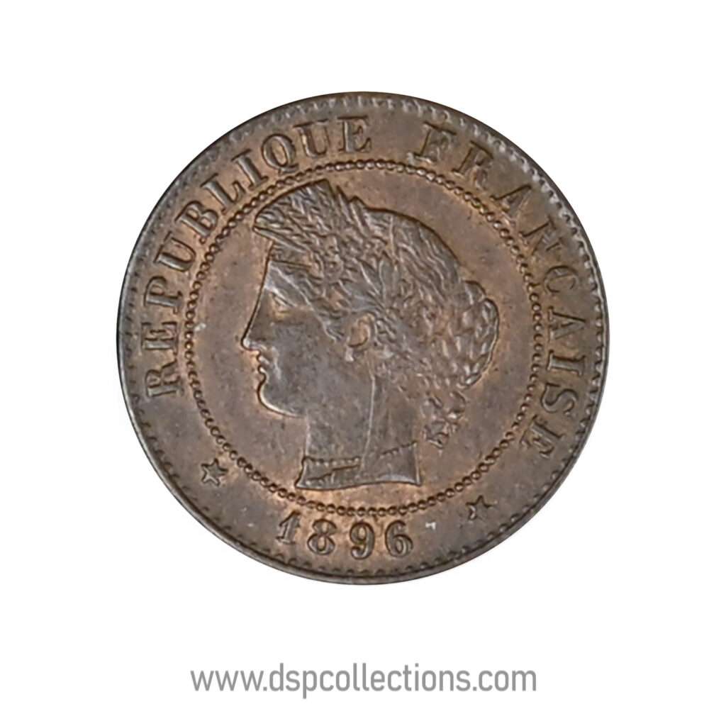 FRANCE, pièce de 1 Centime Cérès, 1896 A / Paris