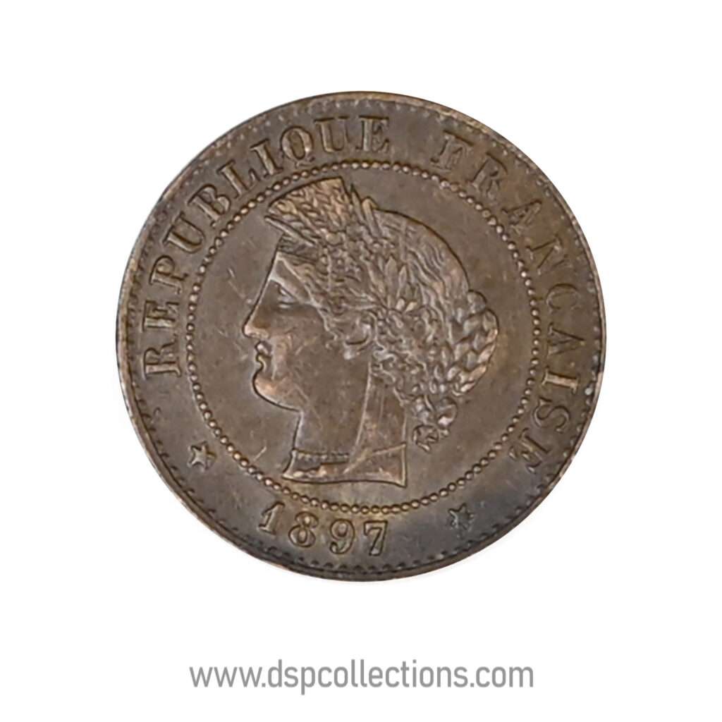 FRANCE, pièce de 1 Centime Cérès, 1897 A / Paris