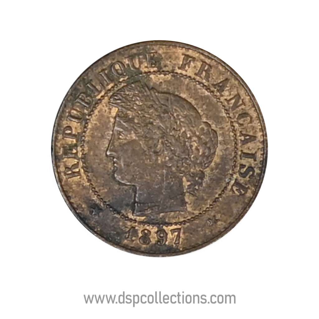 FRANCE, pièce de 1 Centime Cérès, 1897 A / Paris