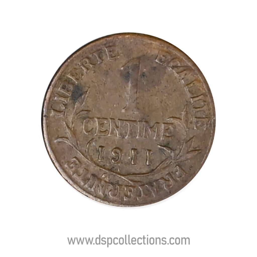 FRANCE, pièce de 1 Centime Daniel Dupuis 1911