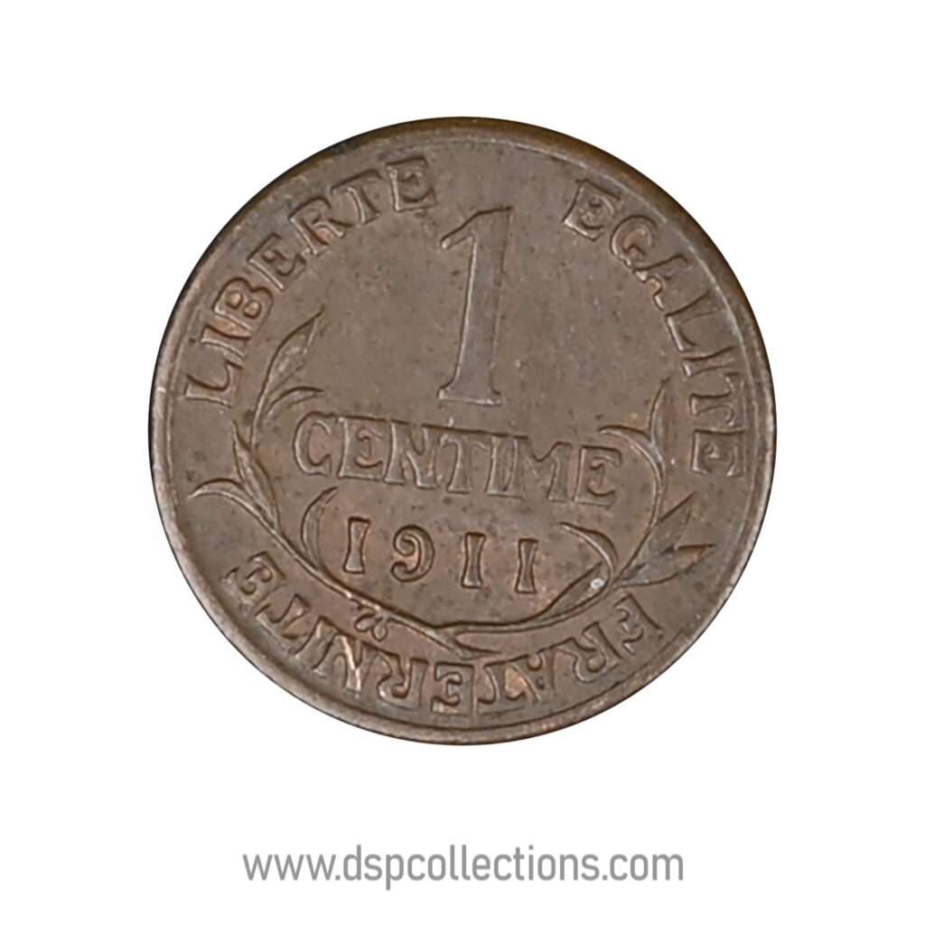 FRANCE, pièce de 1 Centime Daniel Dupuis 1911