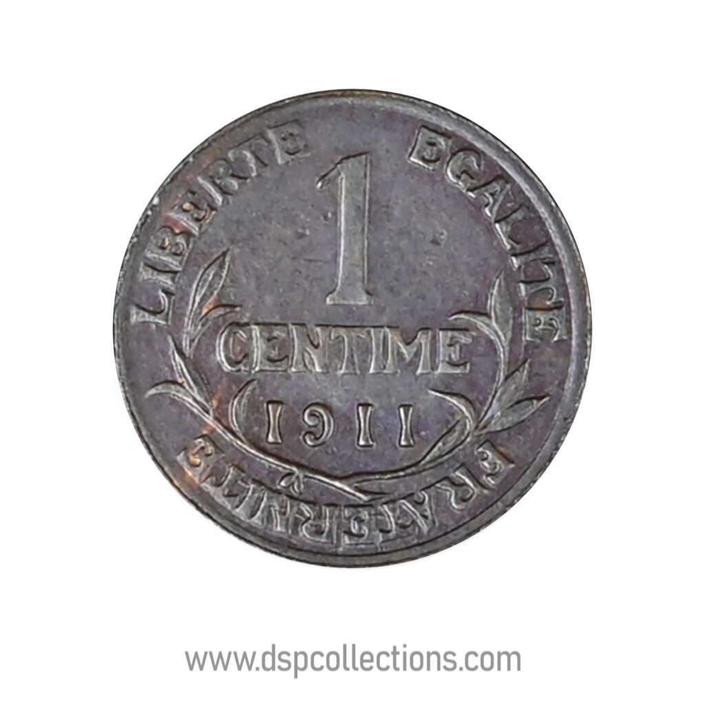 FRANCE, pièce de 1 Centime Daniel Dupuis 1911