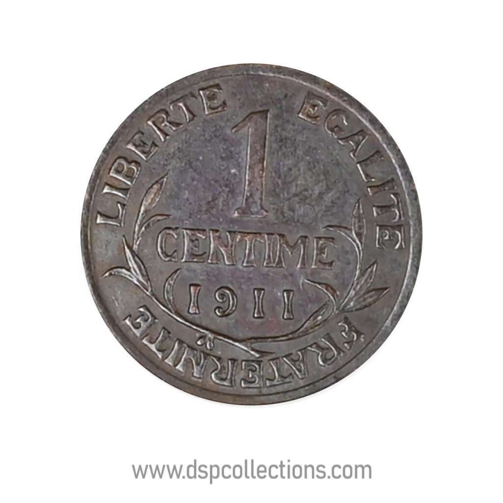 FRANCE, pièce de 1 Centime Daniel Dupuis 1911