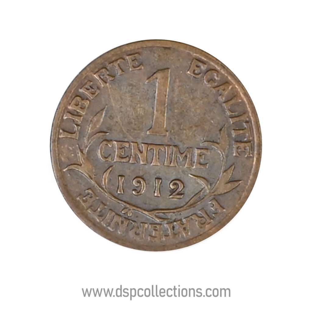 FRANCE, pièce de 1 Centime Daniel Dupuis 1912